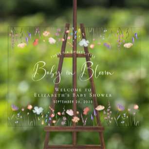 Baby shower fleur sauvage White Welcome