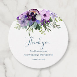 baby shower fleuri violet Favoriser les étiquettes