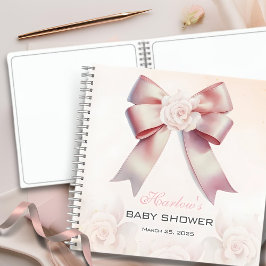 Baby shower Floral Bow rose Livre d'Invité