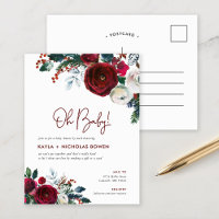 Baby shower floral de vacances par invitation post