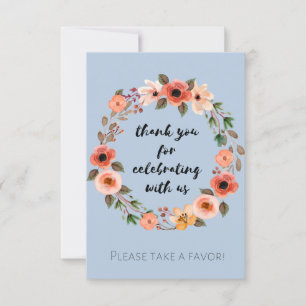 Baby Shower Floral Gevor Sign Vielen Dank Einladung