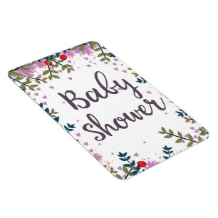 Baby Shower Floral Invite Magnet