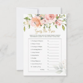 Baby Shower Floral rät das Preisspiel