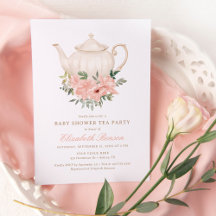 Baby shower Floral Tea Party Invitation