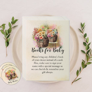 Baby shower Flower Barrel Cartes de boîtier