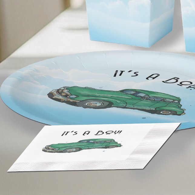 Baby shower for a boy, sedan serviette (Von Creator hochgeladen)