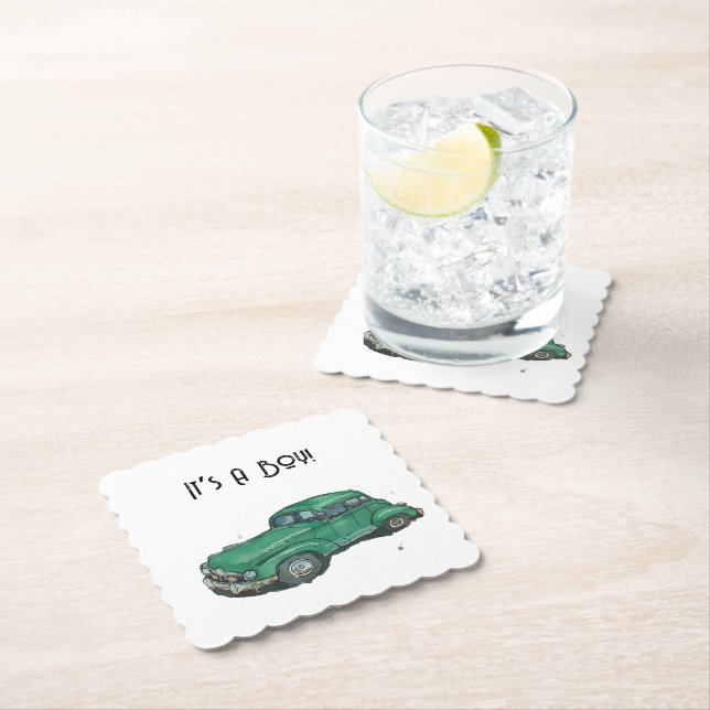 Baby shower for a boy, sedan untersetzer (Vor Ort)