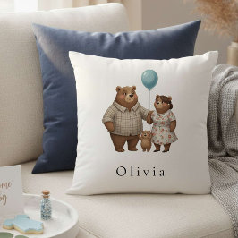 Baby Shower for Boy – Blue Balloon Teddy Bear Kissen