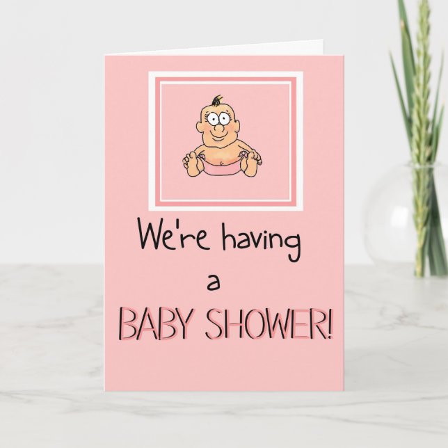 Baby Shower Funny Girl Einladung Einladung Karte (Vorderseite)