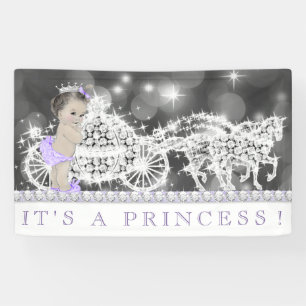 Baby Shower für die lila Prinzessin Banner