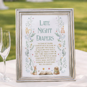 Baby Shower für ein neues Kapitel - Windeln für di Poster