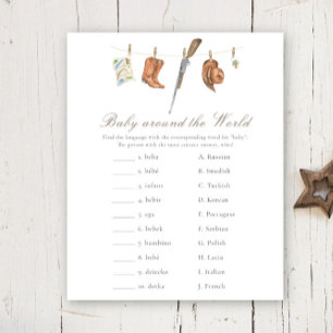 Baby- Shower für Jäger - Baby-um-die-Welt-Spiel