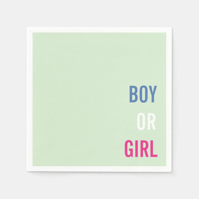 Baby Shower für Mädchen oder Jungen Serviette (Vorderseite)