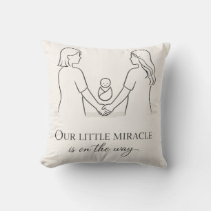 Baby Shower für zwei Mütter Kissen