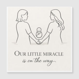 Baby Shower für zwei Mütter Magnetkarte