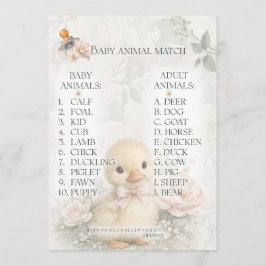 Baby Shower Game Card | Baby Word Scramble Hinweiskarte