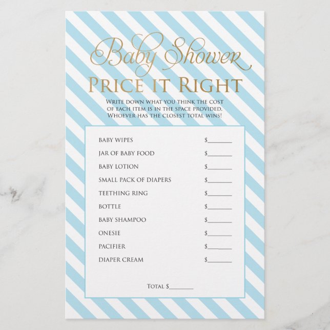 Baby Shower Game Flyer (Vorne)