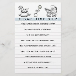 Baby Shower Game Kinderbetreuung Flyer