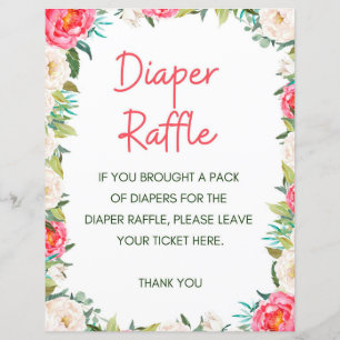 Baby Shower Game Pink und Ivory Florals