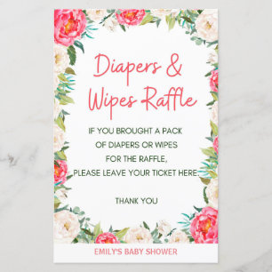 Baby Shower Game Pink und Ivory Florals