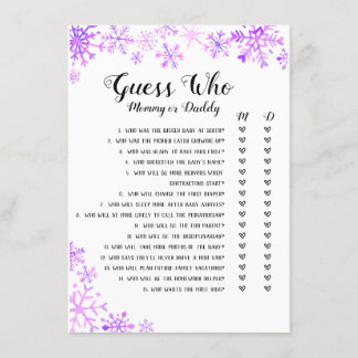 Baby Shower Game - Raten Sie mal, Baby, es ist kal Einladung