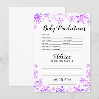 Baby Shower Game - Vorhersagen und Ratschläge Einladung