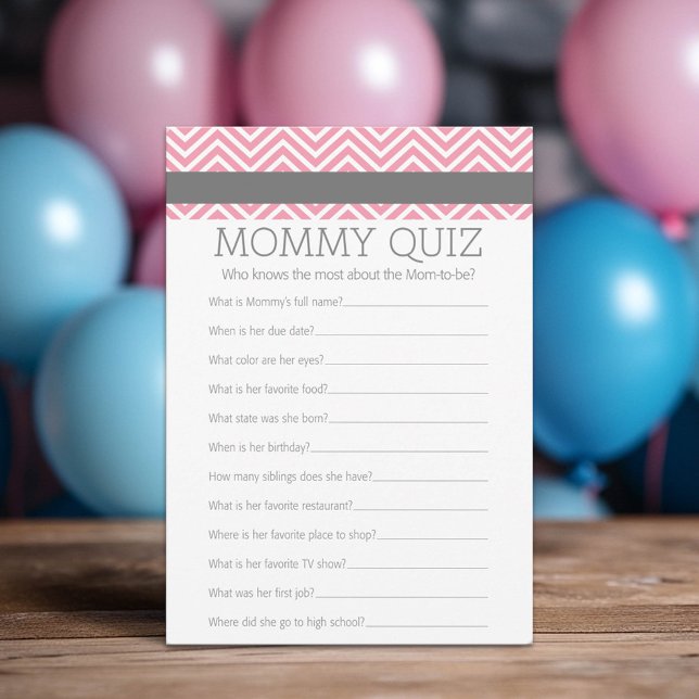 Baby Shower Game - Wer Mommy Best kennt (Custom Shower Game)