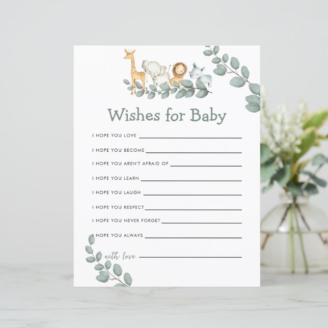 Baby Shower Game Wild One wünscht sich ein Baby (Stehend Vorderseite)