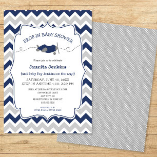 Baby shower garçon / maison ouverte Invitation