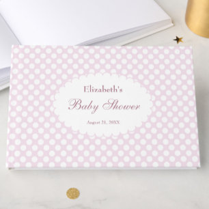 Baby-Shower-Gästebuch mit rosa Tupfen für Mädchen Gästebuch