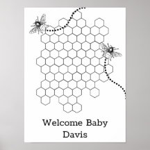 Baby-Shower-Gästebuchposter