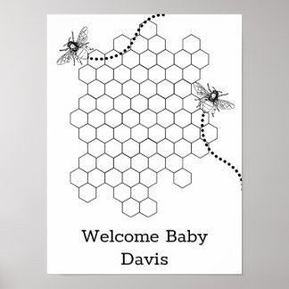Baby-Shower-Gästebuchposter Poster