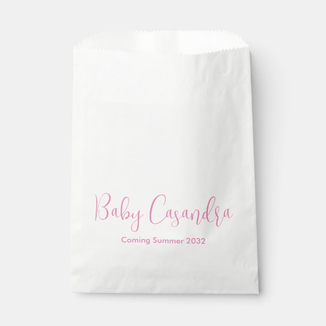 Baby Shower Gender Reveal Paper Gastgeschenk Bags Geschenktütchen (Vorderseite)