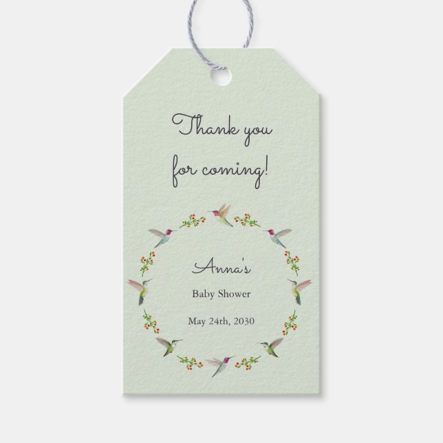 Baby Shower Geschenkanhänger (Vorderseite)