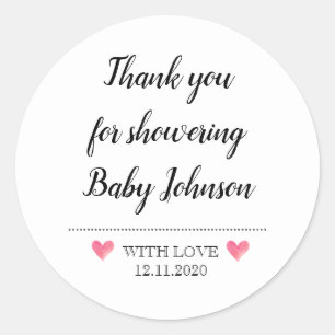 Baby-Shower-Geschenkanhänger-Sticker Runder Aufkleber