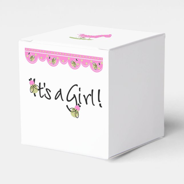 Baby Shower Geschenkboxen - Es ist ein Mädchen Geschenkschachtel (Vorderseite)