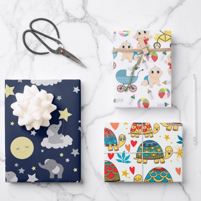 Baby Shower  Geschenkpapier Set (Vorderseite)