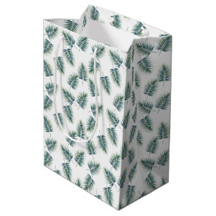 Baby-Shower-Geschenktasche Farnmuster Dinosaurier- Mittlere Geschenktüte