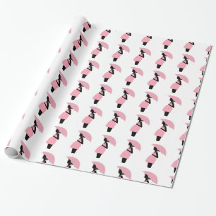 Baby-Shower-Geschenkverpackung, rosa schwarze schw Geschenkpapier