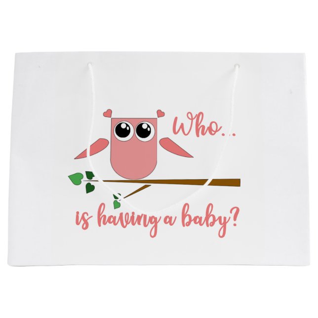 Baby Shower Gift Bag Große Geschenktüte (Vorderseite)