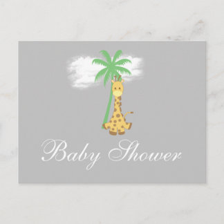 Baby shower Giraffe sur les invitations gris argen