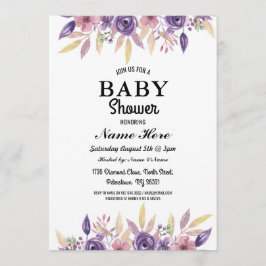 Baby Shower Girl Boy Gender Reveal Floral Einladun Einladung