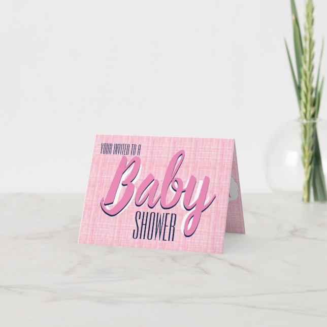 Baby Shower Girl Einladung (Vorderseite)