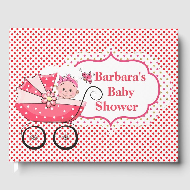 Baby Shower Girl Gästebuch (Vorderseite)