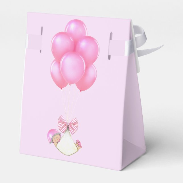 Baby Shower Girl Geschenkschachtel (Rückseite)