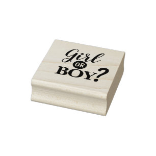 Baby Shower Girl or Boy Gummistempel