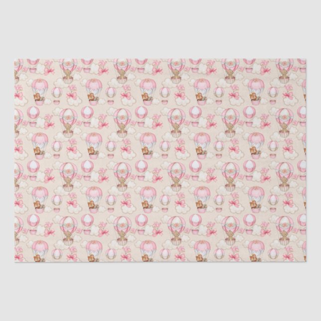 Baby Shower Girl Pink Seidenpapier (Vorderseite)