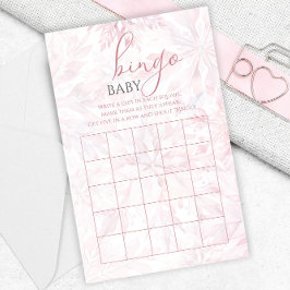 Baby Shower Girl Pink Snowflake Bingo Spiel