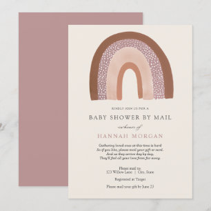 Baby shower Girl Rainbow par invitation par courri