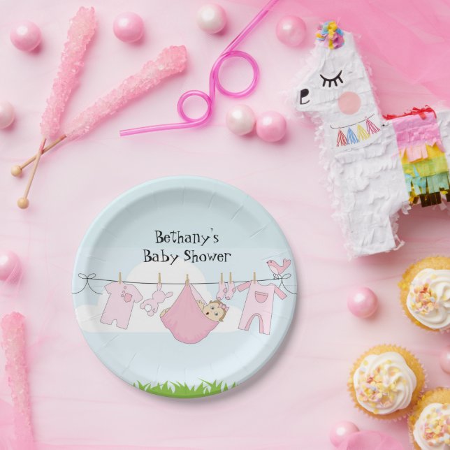 Baby Shower Girl Reveal Party Paper Teller (Party)